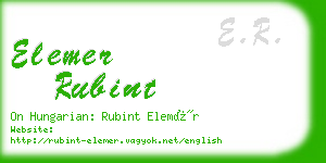 elemer rubint business card